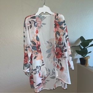 Women’s White Sheer Kimono